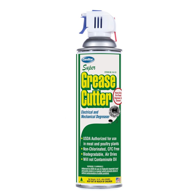 Comstar Super Grease Cutter, Heavy Duty Mechanical Degreaser, USDA Registered Aerosol, No Rinse Formula, Eco-Safe Solvent for Industrial, HVAC, Equipment Cleaning, 16 Ounces (55-121) - Image 1